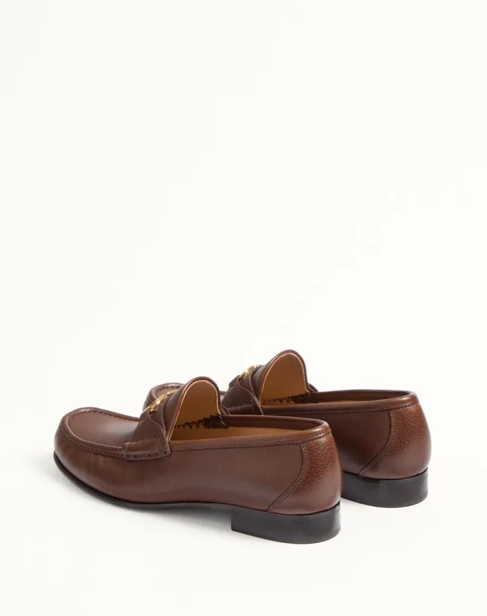 Valentino Laceups And Loafers Man Vlogo Signature Buffalo Loafer For Man In Black Black Valentino Laceups And Loafers Man Vlogo Signature Buffalo Loafer For Man In Black Black