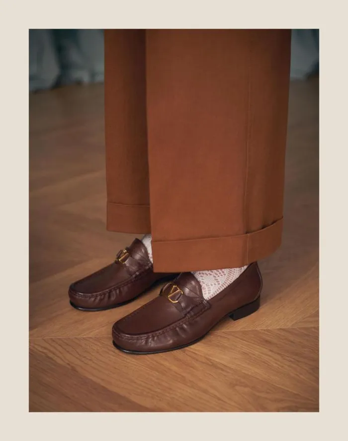 Valentino Laceups And Loafers Man Vlogo Signature Buffalo Loafer For Man In Black Black Valentino Laceups And Loafers Man Vlogo Signature Buffalo Loafer For Man In Black Black