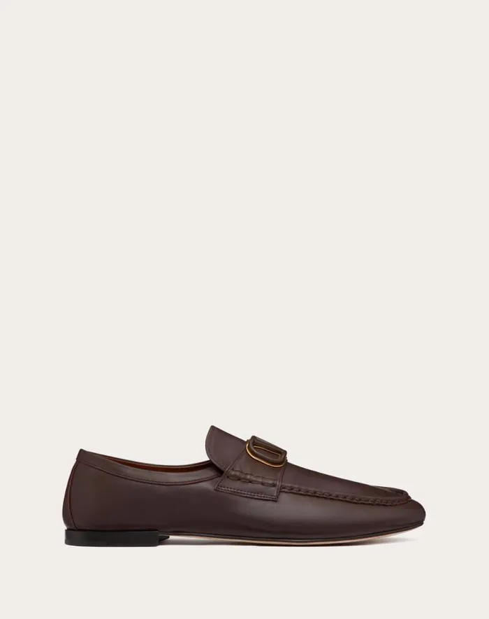 Valentino Laceups And Loafers Man Vlogo Signature Calfskin Nappa Loafer For Man In Black Black Valentino Laceups And Loafers Man Vlogo Signature Calfskin Nappa Loafer For Man In Black Black