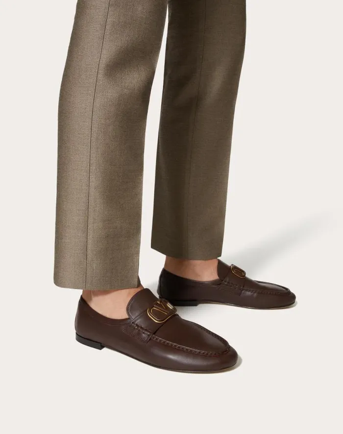 Valentino Laceups And Loafers Man Vlogo Signature Calfskin Nappa Loafer For Man In Black Black Valentino Laceups And Loafers Man Vlogo Signature Calfskin Nappa Loafer For Man In Black Black