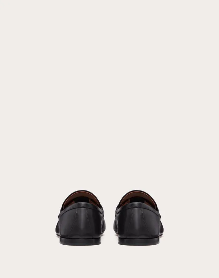 Valentino Laceups And Loafers Man Vlogo Signature Calfskin Nappa Loafer For Man In Black Black Valentino Laceups And Loafers Man Vlogo Signature Calfskin Nappa Loafer For Man In Black Black