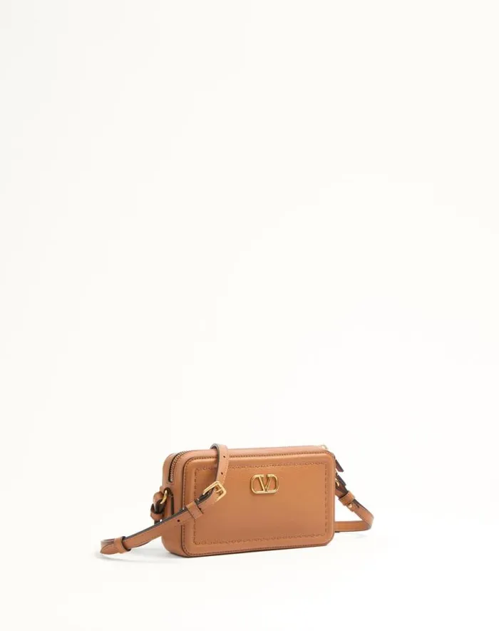 Valentino Mini Bags Woman Valentino Garavani Alltime Mini Shoulder Bag In Grainy Calfskin For Woman In Ivory Ivory Valentino Mini Bags Woman Valentino Garavani Alltime Mini Shoulder Bag In Grainy Calfskin For Woman In Ivory Ivory