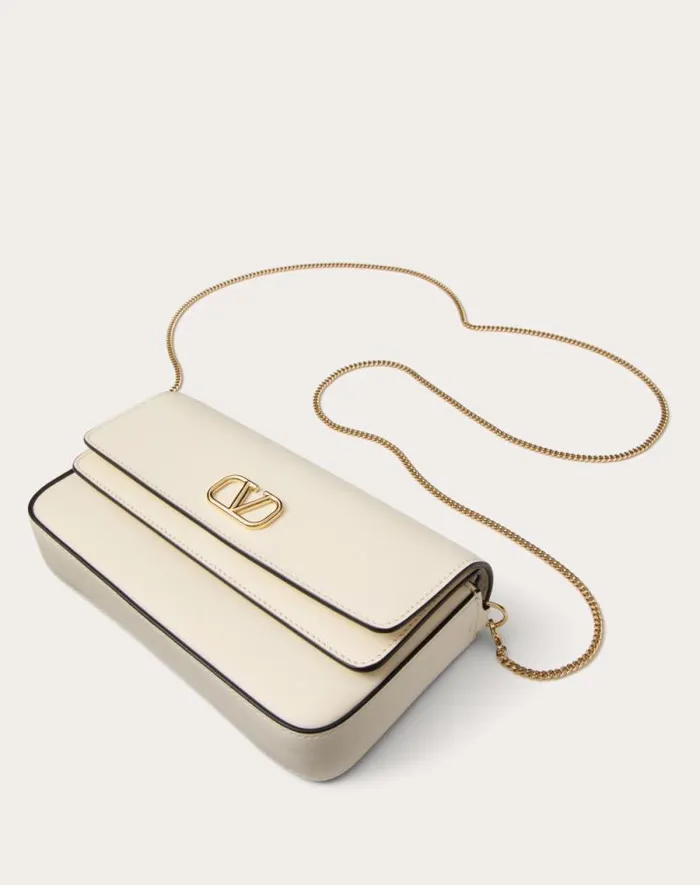 Valentino Mini Bags Woman Vlogo Signature Calfskin Mini Bag For Woman In Black Black Valentino Mini Bags Woman Vlogo Signature Calfskin Mini Bag For Woman In Black Black
