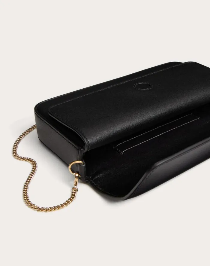 Valentino Mini Bags Woman Vlogo Signature Calfskin Mini Bag For Woman In Black Black Valentino Mini Bags Woman Vlogo Signature Calfskin Mini Bag For Woman In Black Black
