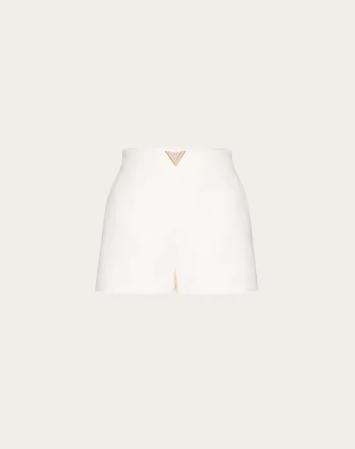 Valentino Pants And Shorts Woman Crepe Couture Shorts For Woman In Ivory Ivory Valentino Pants And Shorts Woman Crepe Couture Shorts For Woman In Ivory Ivory
