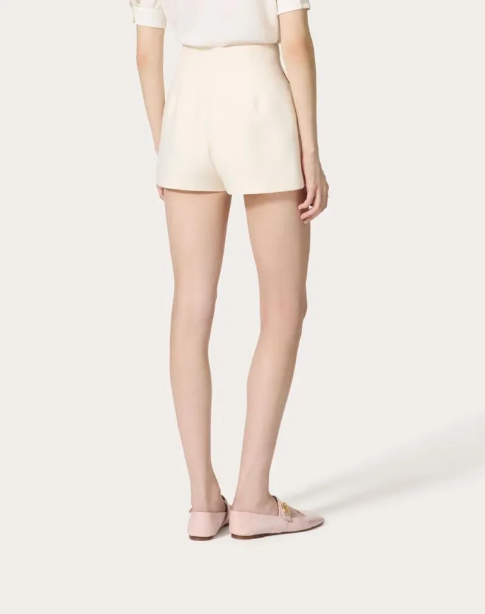 Valentino Pants And Shorts Woman Crepe Couture Shorts For Woman In Ivory Ivory Valentino Pants And Shorts Woman Crepe Couture Shorts For Woman In Ivory Ivory