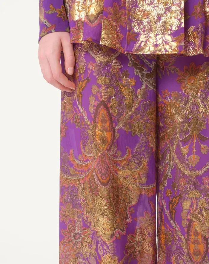 Valentino Pants And Shorts Woman Pants In Fil Coupe039 Lame039 Cachemire Apres L039hiver For Woman In Multicolor Multicolor Valentino Pants And Shorts Woman Pants In Fil Coupe039 Lame039 Cachemire Apres L039hiver For Woman In Multicolor Multicolor