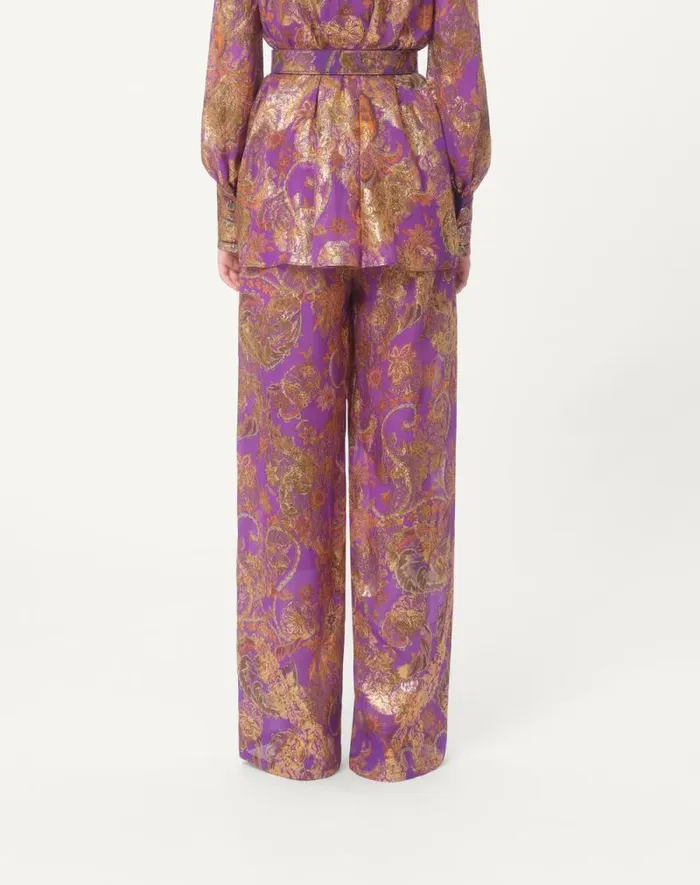 Valentino Pants And Shorts Woman Pants In Fil Coupe039 Lame039 Cachemire Apres L039hiver For Woman In Multicolor Multicolor Valentino Pants And Shorts Woman Pants In Fil Coupe039 Lame039 Cachemire Apres L039hiver For Woman In Multicolor Multicolor