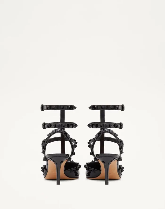 Valentino Pumps Woman Patent Rockstud Pumps With Matching Straps And Studs 65 Mm For Woman In Black Black Valentino Pumps Woman Patent Rockstud Pumps With Matching Straps And Studs 65 Mm For Woman In Black Black