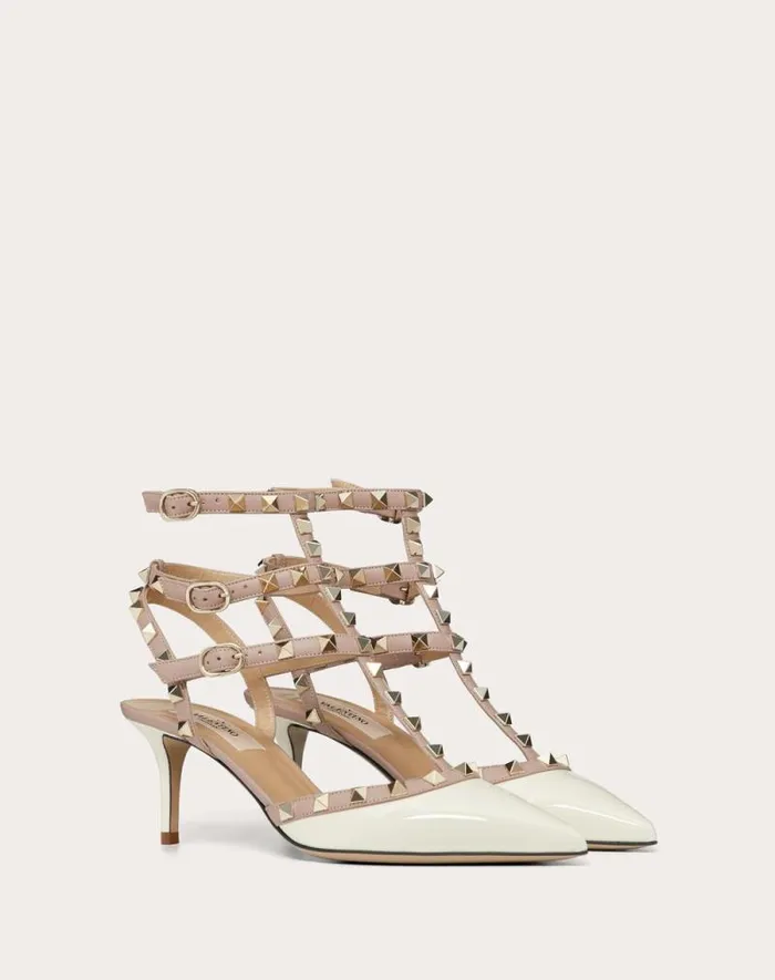 Valentino Pumps Woman Rockstud Caged Pump 65mm For Woman In Ivorypoudre Ivorypoudre Valentino Pumps Woman Rockstud Caged Pump 65mm For Woman In Ivorypoudre Ivorypoudre