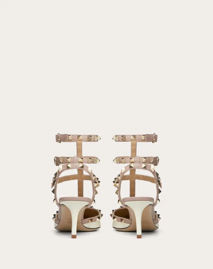 Valentino Pumps Woman Rockstud Caged Pump 65mm For Woman In Ivorypoudre Ivorypoudre Valentino Pumps Woman Rockstud Caged Pump 65mm For Woman In Ivorypoudre Ivorypoudre