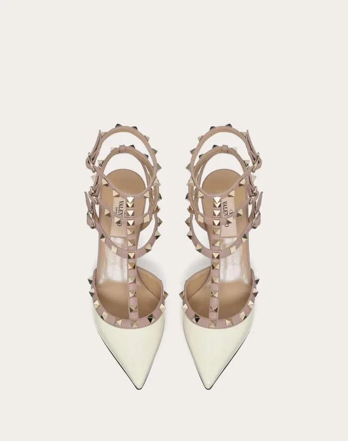Valentino Pumps Woman Rockstud Caged Pump 65mm For Woman In Ivorypoudre Ivorypoudre Valentino Pumps Woman Rockstud Caged Pump 65mm For Woman In Ivorypoudre Ivorypoudre
