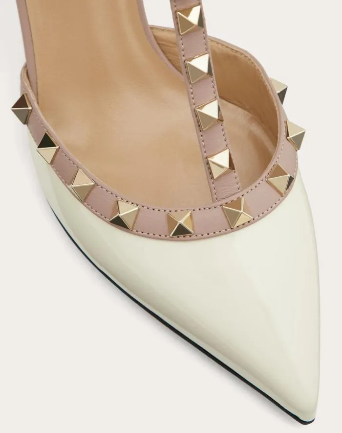 Valentino Pumps Woman Rockstud Caged Pump 65mm For Woman In Ivorypoudre Ivorypoudre Valentino Pumps Woman Rockstud Caged Pump 65mm For Woman In Ivorypoudre Ivorypoudre