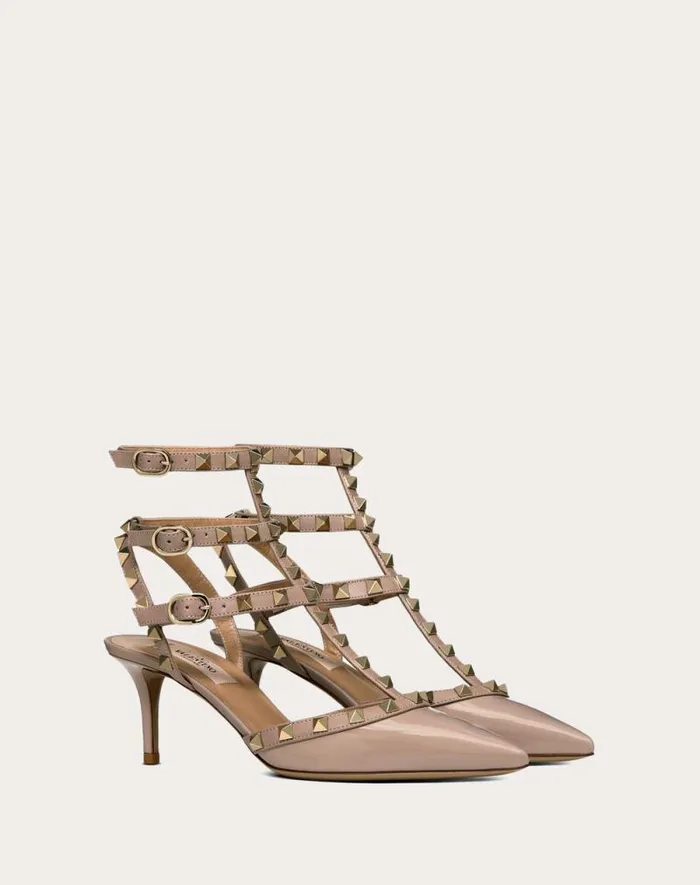 Valentino Pumps Woman Rockstud Caged Pump 65mm For Woman In Ivorypoudre Ivorypoudre Valentino Pumps Woman Rockstud Caged Pump 65mm For Woman In Ivorypoudre Ivorypoudre