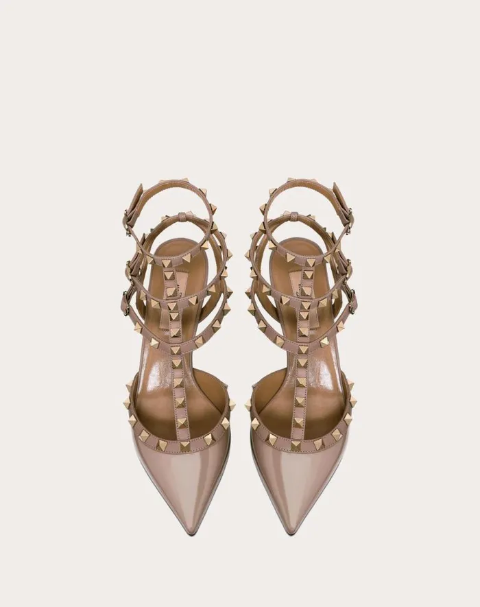 Valentino Pumps Woman Rockstud Caged Pump 65mm For Woman In Ivorypoudre Ivorypoudre Valentino Pumps Woman Rockstud Caged Pump 65mm For Woman In Ivorypoudre Ivorypoudre