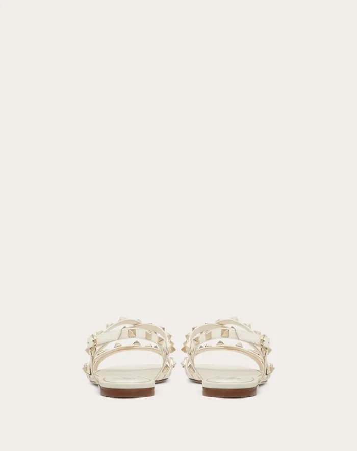 Valentino Sandals Woman Calfskin Rockstud Sandal With Straps For Woman In Rose Cannelle Rose Cannelle Valentino Sandals Woman Calfskin Rockstud Sandal With Straps For Woman In Rose Cannelle Rose Cannelle