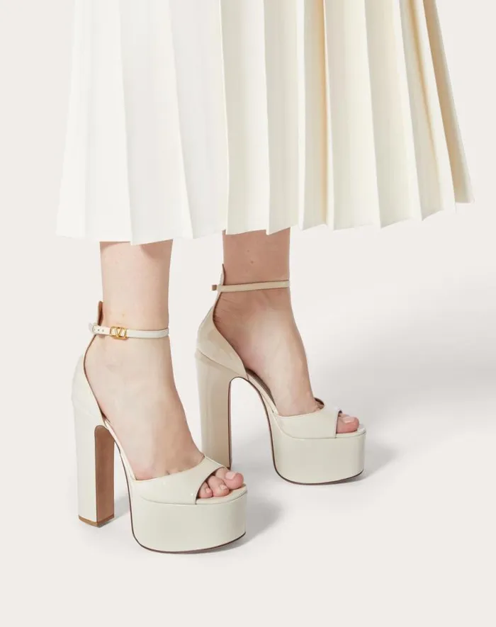 Valentino Sandals Woman Valentino Garavani Tango Patent Leather Platform Sandal 155mm For Woman In Light Ivory Light Ivory Valentino Sandals Woman Valentino Garavani Tango Patent Leather Platform Sandal 155mm For Woman In Light Ivory Light Ivory
