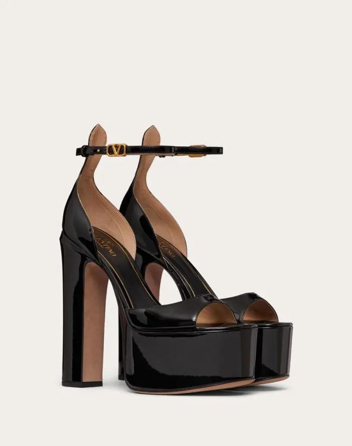 Valentino Sandals Woman Valentino Garavani Tango Patent Leather Platform Sandal 155mm For Woman In Light Ivory Light Ivory Valentino Sandals Woman Valentino Garavani Tango Patent Leather Platform Sandal 155mm For Woman In Light Ivory Light Ivory
