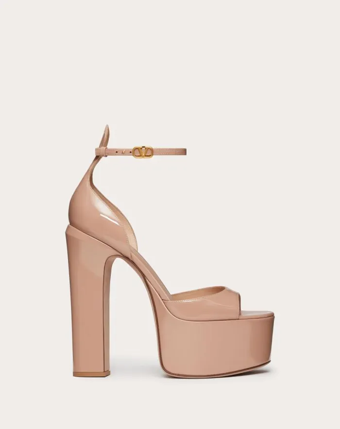 Valentino Sandals Woman Valentino Garavani Tango Patent Leather Platform Sandal 155mm For Woman In Light Ivory Light Ivory Valentino Sandals Woman Valentino Garavani Tango Patent Leather Platform Sandal 155mm For Woman In Light Ivory Light Ivory