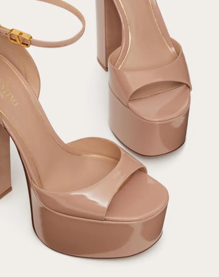 Valentino Sandals Woman Valentino Garavani Tango Patent Leather Platform Sandal 155mm For Woman In Light Ivory Light Ivory Valentino Sandals Woman Valentino Garavani Tango Patent Leather Platform Sandal 155mm For Woman In Light Ivory Light Ivory