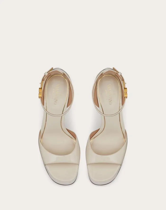 Valentino Sandals Woman Valentino Garavani Tango Patent Leather Platform Sandal 155mm For Woman In Light Ivory Light Ivory Valentino Sandals Woman Valentino Garavani Tango Patent Leather Platform Sandal 155mm For Woman In Light Ivory Light Ivory
