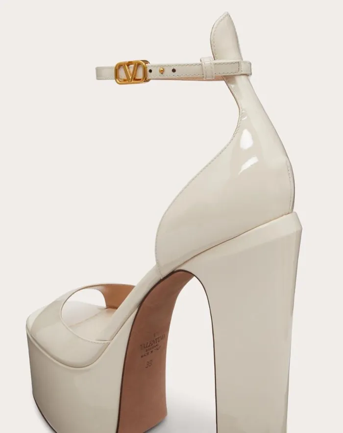 Valentino Sandals Woman Valentino Garavani Tango Patent Leather Platform Sandal 155mm For Woman In Light Ivory Light Ivory Valentino Sandals Woman Valentino Garavani Tango Patent Leather Platform Sandal 155mm For Woman In Light Ivory Light Ivory