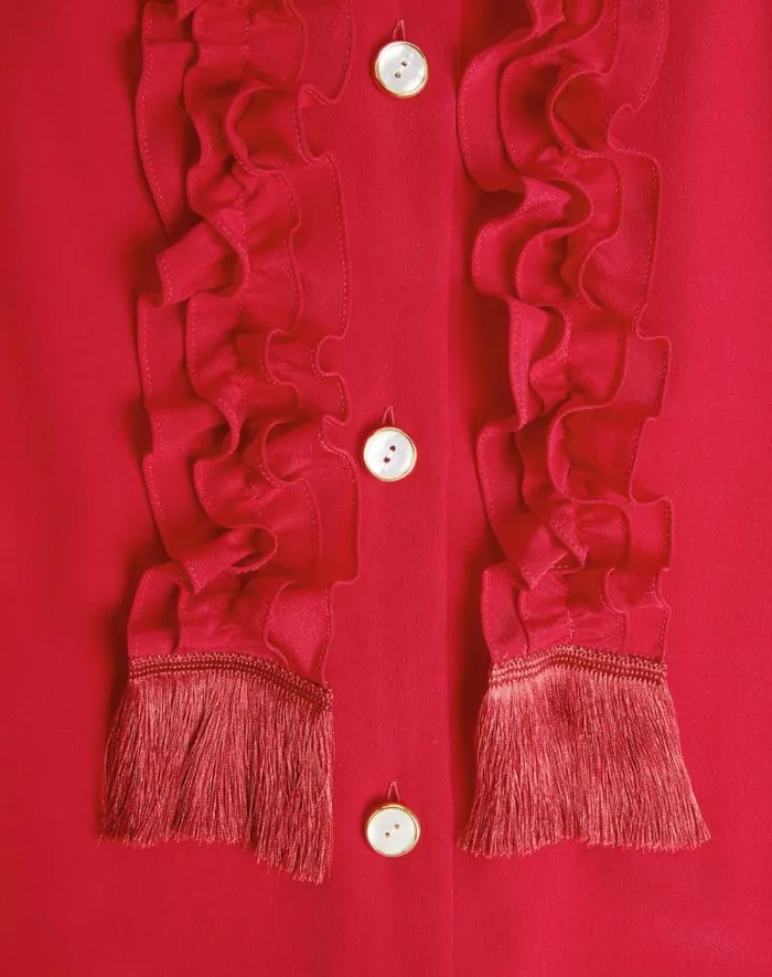 Valentino Shirts And Tops Woman Crepe De Chine Shirt For Woman In Red Red Valentino Shirts And Tops Woman Crepe De Chine Shirt For Woman In Red Red