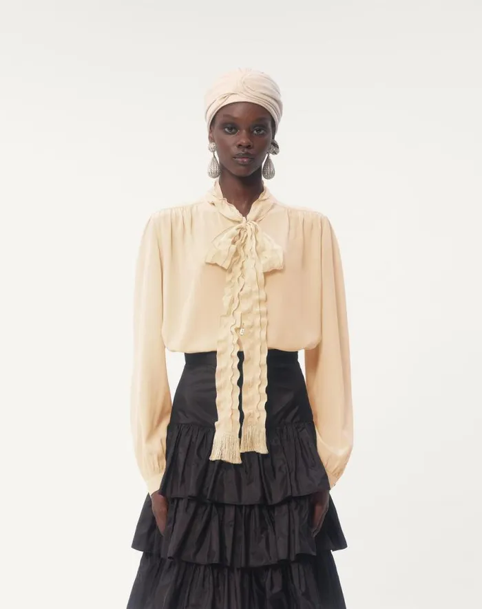 Valentino Shirts And Tops Woman Crepe De Chine Shirt For Woman In Red Red Valentino Shirts And Tops Woman Crepe De Chine Shirt For Woman In Red Red