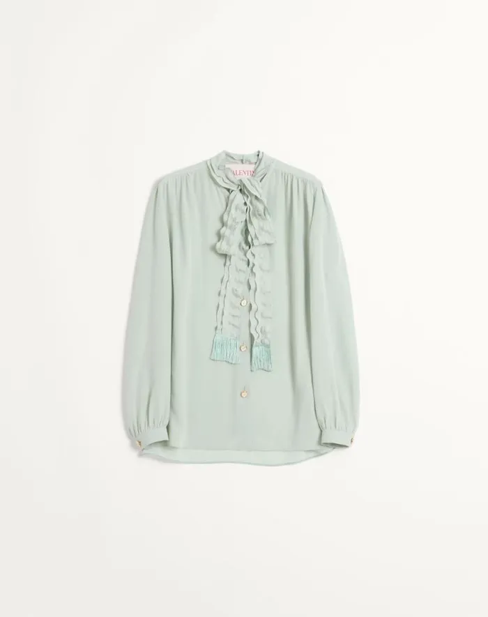 Valentino Shirts And Tops Woman Crepe De Chine Shirt For Woman In Red Red Valentino Shirts And Tops Woman Crepe De Chine Shirt For Woman In Red Red