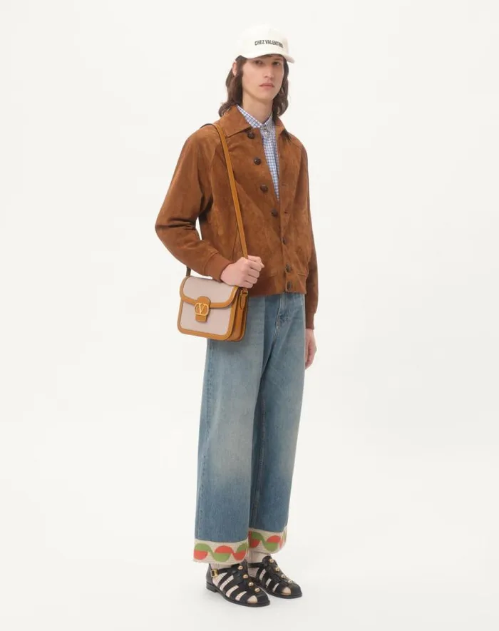 Valentino Shirts Man Linen Shirt With Vlogo Embroidery For Man In Whitelight Blue Whitelight Blue Valentino Shirts Man Linen Shirt With Vlogo Embroidery For Man In Whitelight Blue Whitelight Blue