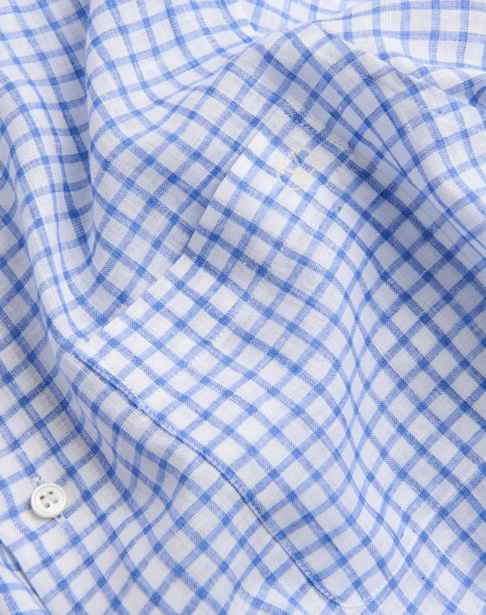 Valentino Shirts Man Linen Shirt With Vlogo Embroidery For Man In Whitelight Blue Whitelight Blue Valentino Shirts Man Linen Shirt With Vlogo Embroidery For Man In Whitelight Blue Whitelight Blue