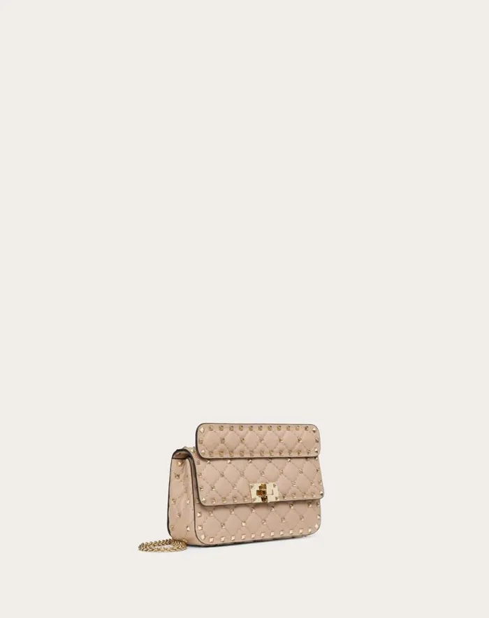 Valentino Shoulder Bags Woman Small Nappa Rockstud Spike Bag For Woman In Black Black Valentino Shoulder Bags Woman Small Nappa Rockstud Spike Bag For Woman In Black Black