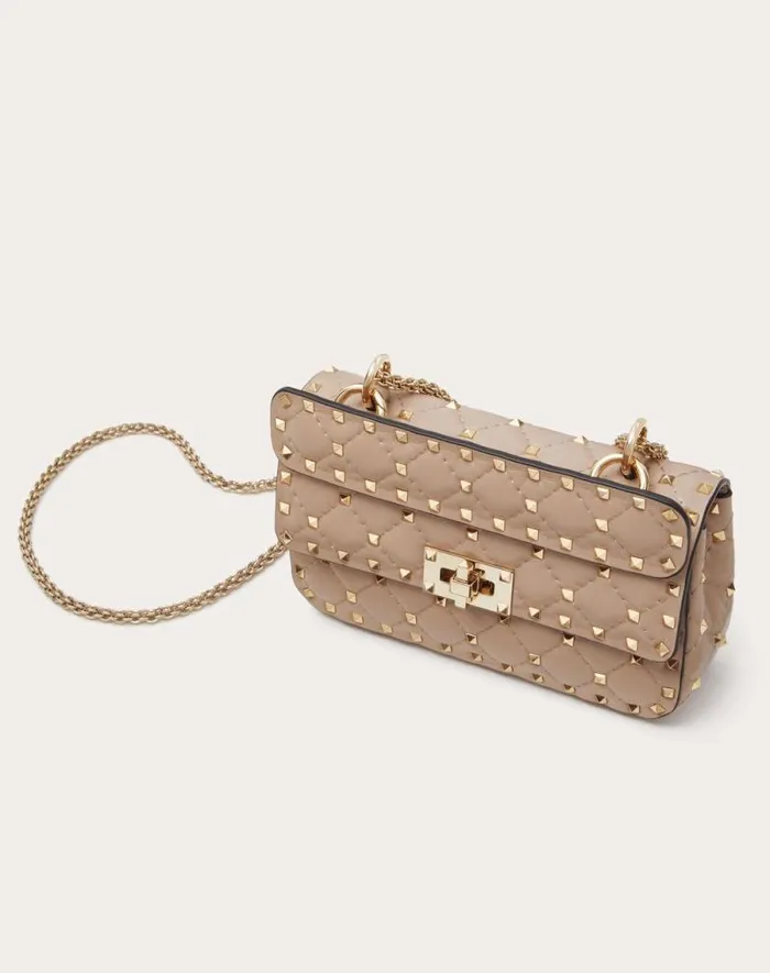 Valentino Shoulder Bags Woman Small Nappa Rockstud Spike Bag For Woman In Black Black Valentino Shoulder Bags Woman Small Nappa Rockstud Spike Bag For Woman In Black Black