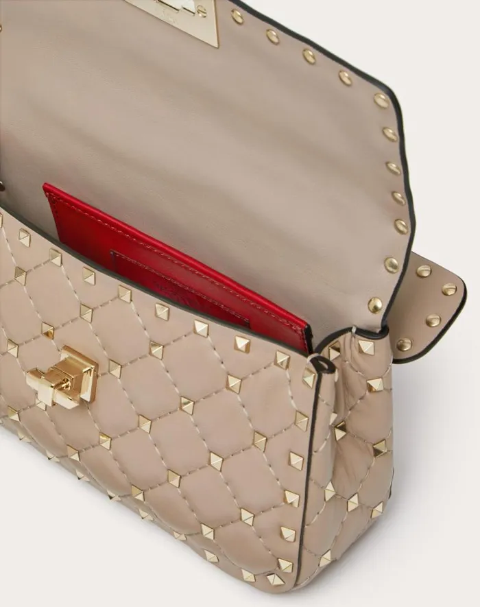 Valentino Shoulder Bags Woman Small Nappa Rockstud Spike Bag For Woman In Black Black Valentino Shoulder Bags Woman Small Nappa Rockstud Spike Bag For Woman In Black Black