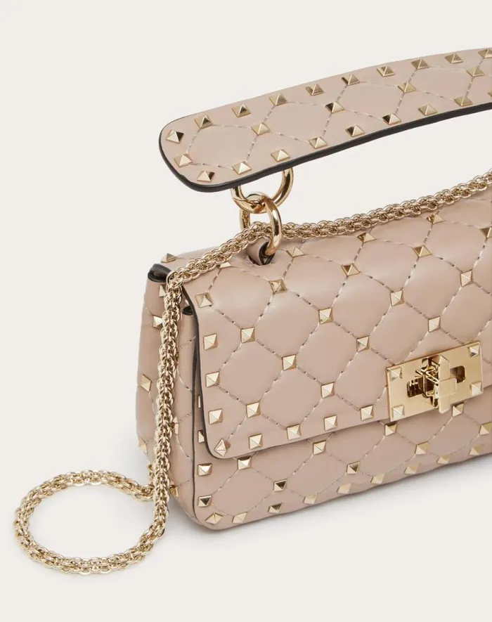 Valentino Shoulder Bags Woman Small Nappa Rockstud Spike Bag For Woman In Black Black Valentino Shoulder Bags Woman Small Nappa Rockstud Spike Bag For Woman In Black Black