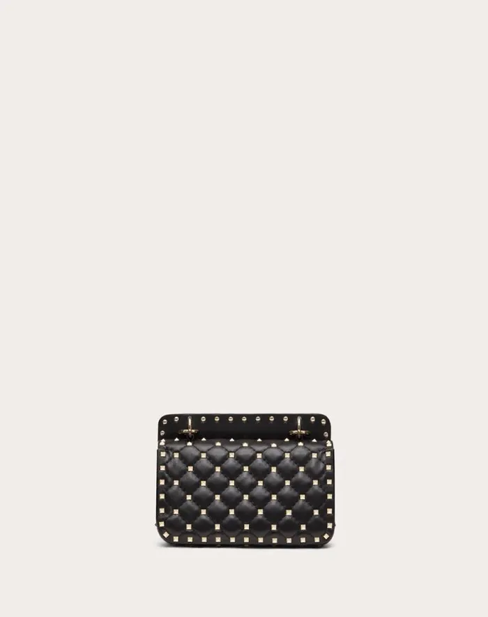 Valentino Shoulder Bags Woman Small Nappa Rockstud Spike Bag For Woman In Black Black Valentino Shoulder Bags Woman Small Nappa Rockstud Spike Bag For Woman In Black Black