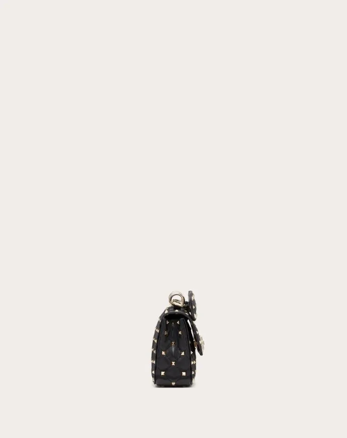 Valentino Shoulder Bags Woman Small Nappa Rockstud Spike Bag For Woman In Black Black Valentino Shoulder Bags Woman Small Nappa Rockstud Spike Bag For Woman In Black Black