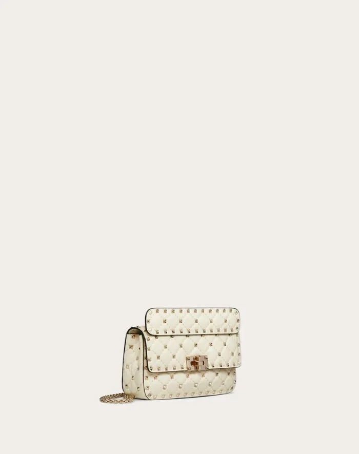 Valentino Shoulder Bags Woman Small Nappa Rockstud Spike Bag For Woman In Black Black Valentino Shoulder Bags Woman Small Nappa Rockstud Spike Bag For Woman In Black Black