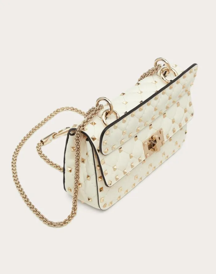 Valentino Shoulder Bags Woman Small Nappa Rockstud Spike Bag For Woman In Black Black Valentino Shoulder Bags Woman Small Nappa Rockstud Spike Bag For Woman In Black Black