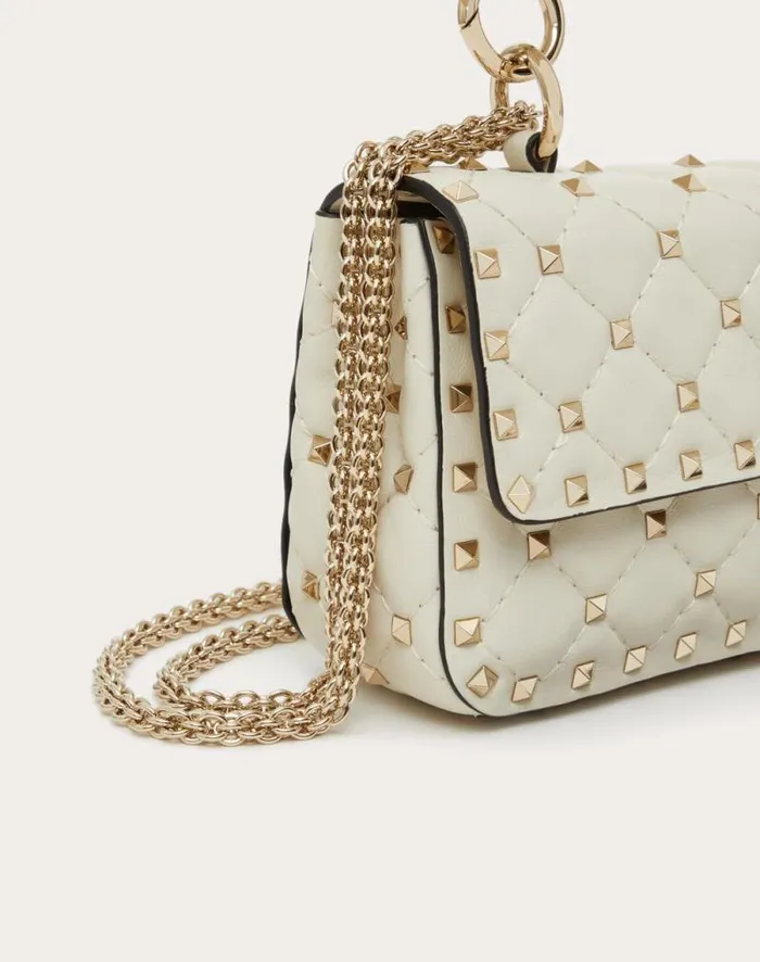 Valentino Shoulder Bags Woman Small Nappa Rockstud Spike Bag For Woman In Black Black Valentino Shoulder Bags Woman Small Nappa Rockstud Spike Bag For Woman In Black Black