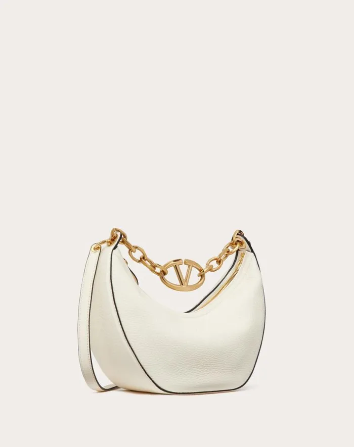 Valentino Shoulder Bags Woman Small Vlogo Moon Hobo Bag In Grainy Calfskin With Chain For Woman In Cedar Yellow Cedar Yellow Valentino Shoulder Bags Woman Small Vlogo Moon Hobo Bag In Grainy Calfskin With Chain For Woman In Cedar Yellow Cedar Yellow