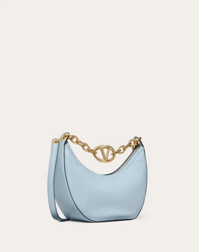Valentino Shoulder Bags Woman Small Vlogo Moon Hobo Bag In Grainy Calfskin With Chain For Woman In Cedar Yellow Cedar Yellow Valentino Shoulder Bags Woman Small Vlogo Moon Hobo Bag In Grainy Calfskin With Chain For Woman In Cedar Yellow Cedar Yellow