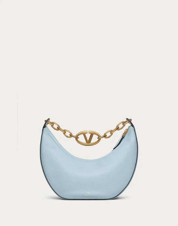 Valentino Shoulder Bags Woman Small Vlogo Moon Hobo Bag In Grainy Calfskin With Chain For Woman In Cedar Yellow Cedar Yellow Valentino Shoulder Bags Woman Small Vlogo Moon Hobo Bag In Grainy Calfskin With Chain For Woman In Cedar Yellow Cedar Yellow