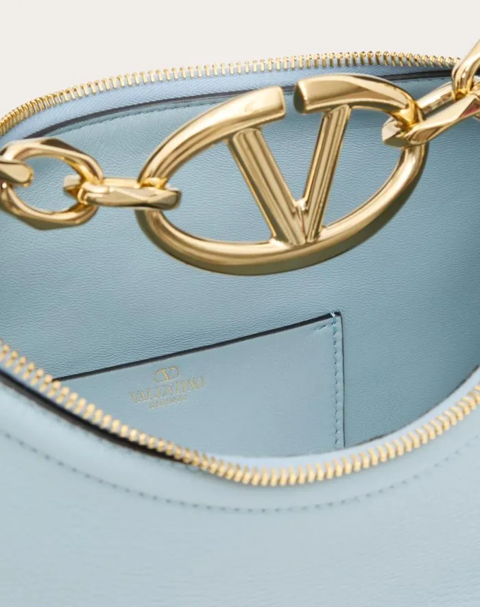 Valentino Shoulder Bags Woman Small Vlogo Moon Hobo Bag In Grainy Calfskin With Chain For Woman In Cedar Yellow Cedar Yellow Valentino Shoulder Bags Woman Small Vlogo Moon Hobo Bag In Grainy Calfskin With Chain For Woman In Cedar Yellow Cedar Yellow
