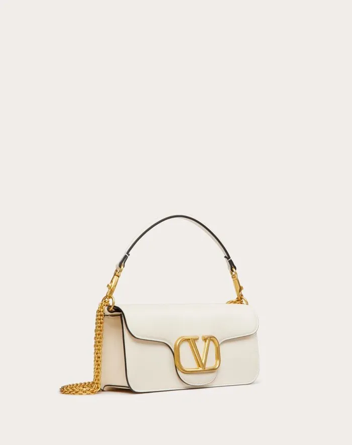 Valentino Shoulder Bags Woman Valentino Garavani Loc Calfskin Shoulder Bag For Woman In Light Ivory Light Ivory Valentino Shoulder Bags Woman Valentino Garavani Loc Calfskin Shoulder Bag For Woman In Light Ivory Light Ivory