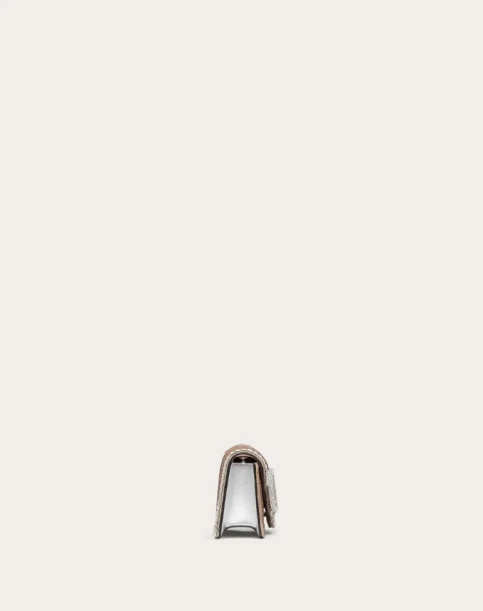 Valentino Shoulder Bags Woman Valentino Garavani Loc Embroidered Small Shoulder Bag For Woman In Crystal Crystal Valentino Shoulder Bags Woman Valentino Garavani Loc Embroidered Small Shoulder Bag For Woman In Crystal Crystal