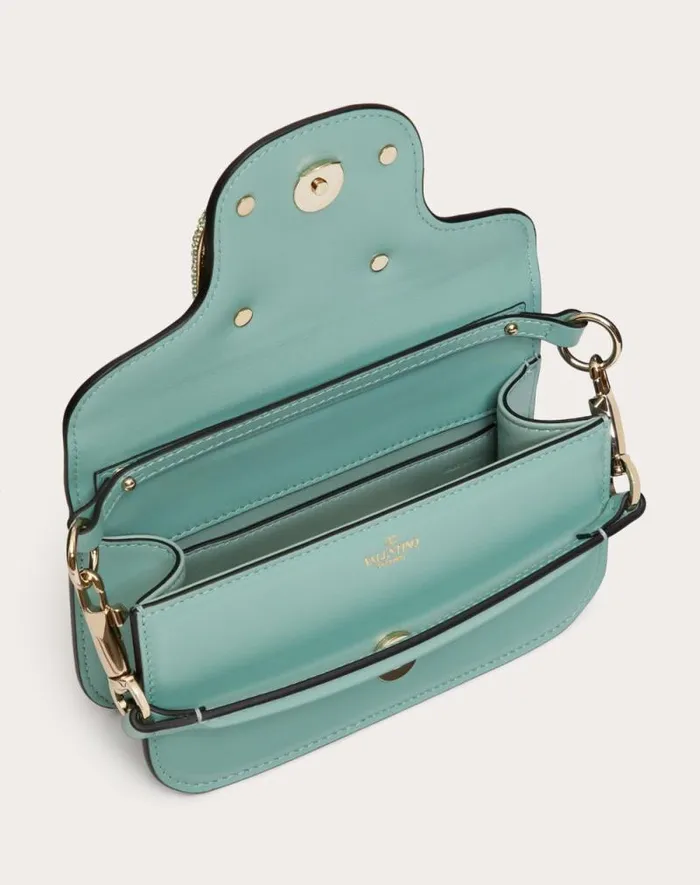 Valentino Shoulder Bags Woman Valentino Garavani Loc Small Shoulder Bag With Jewel Logo For Woman In Morning Dew Morning Dew Valentino Shoulder Bags Woman Valentino Garavani Loc Small Shoulder Bag With Jewel Logo For Woman In Morning Dew Morning Dew