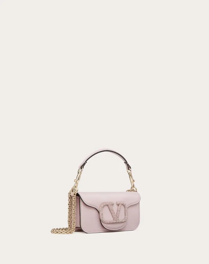 Valentino Shoulder Bags Woman Valentino Garavani Loc Small Shoulder Bag With Jewel Logo For Woman In Morning Dew Morning Dew Valentino Shoulder Bags Woman Valentino Garavani Loc Small Shoulder Bag With Jewel Logo For Woman In Morning Dew Morning Dew