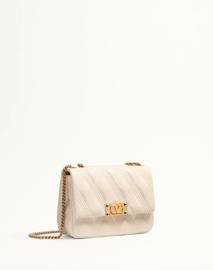 Valentino Shoulder Bags Woman Valentino Garavani Quiltie 67 Medium Shoulder Bag In Quilted Nappa Leather For Woman In Ivory Ivory Valentino Shoulder Bags Woman Valentino Garavani Quiltie 67 Medium Shoulder Bag In Quilted Nappa Leather For Woman In Ivory Ivory