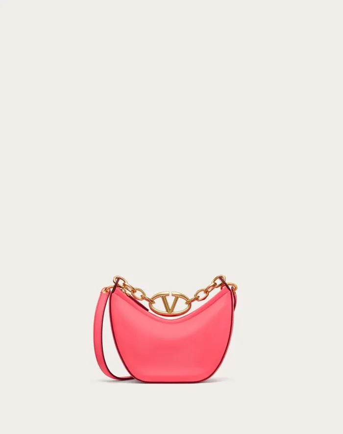 Valentino Shoulder Bags Woman Vlogo Moon Mini Hobo Bag In Nappa Leather With Chain For Woman In Ivory Ivory Valentino Shoulder Bags Woman Vlogo Moon Mini Hobo Bag In Nappa Leather With Chain For Woman In Ivory Ivory